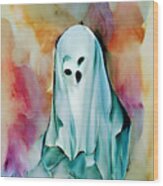 Ghostly Impression Spirit Digital Watercolor Wood Print