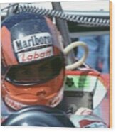 Gilles Villeneuve. 1980 United States Grand Prix West Wood Print
