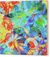 Glass Art Abstract Ode To Chihuly R1165 20200202 Horizontal Wood Print