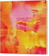 Gloaming Splendor Watercolor Abstract Wood Print