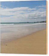 Gold Coast Algarve Classics - Vast And Glossy Praia Da Rocha Beach At Low Tide Wood Print