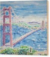 Golden Gate Vista Wood Print