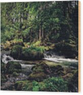 Gollinger Wasserfalls Wood Print