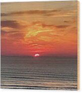 Gorgeous Sunset Above The Ocean Beautiful Lights Seascape Beach Art Iii Wood Print