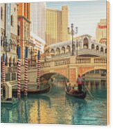 Grand Canal At Venetian Las Vegas Wood Print