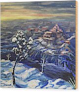 Grand Canyon Snow Wood Print