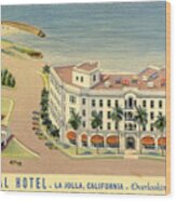 Grand Colonial Hotel - La Jolla Wood Print