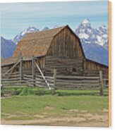 Grand Teton National Park - John Moulton Barn Wood Print