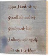 Grandkids Wood Print