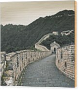 Great Wall Of China. Wood Print