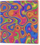 Groovy Abstract Pattern Wood Print