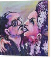 Groucho And Carmen Wood Print
