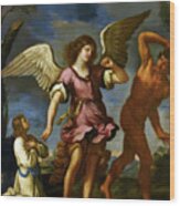Guardian Angel Protecting A Child From The Devil Painting By