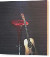 Guitar - Live On Stage Wood Print