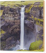 Haifoss Waterfall, Iceland Wood Print