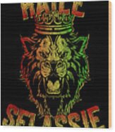 Haile Selassie Rastafari Reggae Wood Print