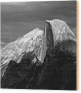 Half Dome Yosemite Award Winner Bw Wood Print