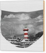 Harbourtown Clouds Face Mask Wood Print