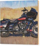 Harley-davidson Cvo Road Glide Motorcycle By Vart Wood Print
