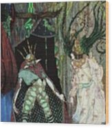 Harry Clarke Illustrations For Andersen's Fairy Tales 1916 - The Travelling Companion Wood Print