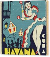 Havana Cuba Decal Wood Print