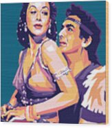 Hedy Lamarr And Victor Mature Wood Print