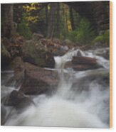 Hemlock Bridge In Fall Wood Print