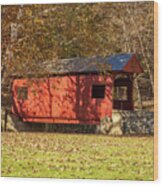 Henry Covered Bridge, Washington County, Pa Wood Print