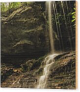 Hidden Falls In Hanging Rock State Park Danbury North Carolina Wood Print