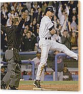 Hideki Matsui And Derek Jeter Wood Print