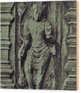 Hindu Temple Figure - Prambanan Ii Wood Print