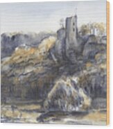 Historic Castle In The Middle Of The Magic Forest Wood Print