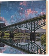 Historic Gay Street Bridge At Knoxville Wood Print