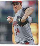 Homer Bailey Wood Print