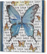 Hope Butterfly Wood Print