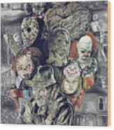 Horror Movie Murderers Wood Print