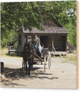Horse And Buggy Days Wood Print
