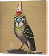 Horus Egyptian God Wood Print