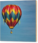 Hot Air Balloon In Flight 4 Wood Print