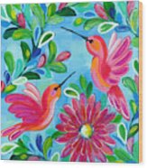 Hummingbird Duo Wood Print
