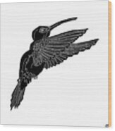 Hummingbird Ink 1 Wood Print