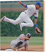 Hunter Pence And Addison Russell Wood Print