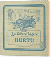 Hurtu Classic Car Advertisement Art Print Wood Print