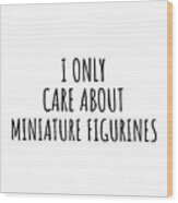 I Only Care About Miniature Figurines Funny Gift Idea Wood Print