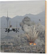 Iaf F-15is Retaliate Over Tehran Wood Print