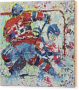 Ice Hockey No1 Wood Print