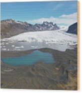 Iceland Glacier Lake Wood Print
