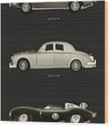 Iconic Jaguar Cars Wood Print