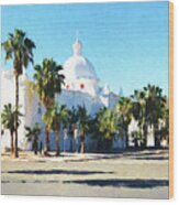 Immaculate Conception Catholic Church In Ajo, Az Wood Print
