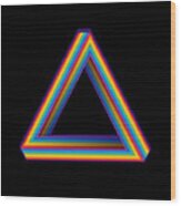 Impossible Rainbow Triangle Wood Print